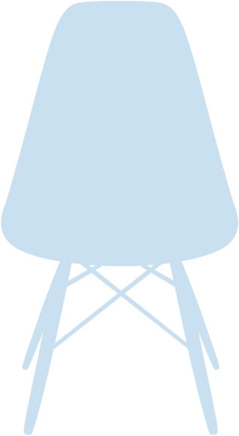 WallStyle+ ws-214 Wall Sticker, Chair, 17.7 x 31.5 inches (450 x 800 mm), Grayish Blue