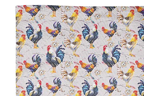 Serviettes de table en coton S4Sassy gris oiseau 45x45 cm pour cuisine lot de 12 - 4
