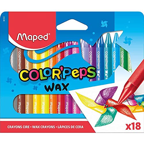 Maped 861012 Pencil Box with 18 Bars Crayons