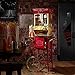 Olde Midway Movie Theater-Style Popcorn Machine Maker with Cart and 10-Ounce Kettle - Red, Vintage-Style Popper on Wheels