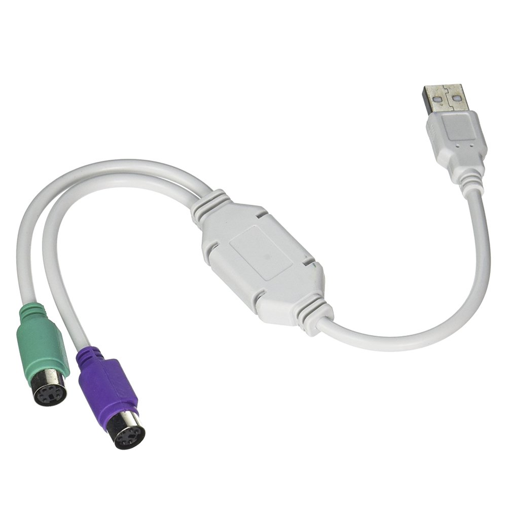 Actecom Câble Adaptateur USB vers Double PS2 Clavier Souris PC Ordinateur