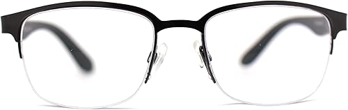 Miniatura 2 de SA106 Gafas de lectura progresivas rectangulares de metal con 3 focales para hombre, Varios colores
