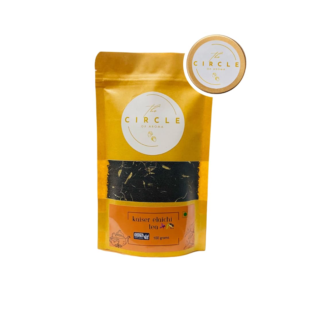 The Circle Of Aroma Signature Kaiser Elaichi Flavoured Tea | Black Tea | Unique Taste | Refreshing | Natural | Finest Leaves | 200g(100 Cups)
