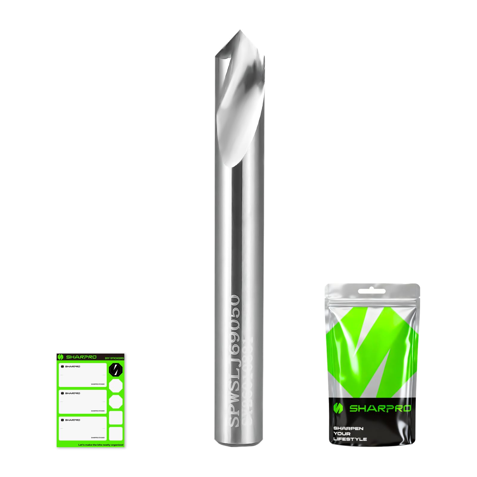 Fasenfräser VHM 90 Grad V Nutfräser CNC Fräser für Oberfräse | 6mm Schaft 1 Flöten Für Holzfräser, Aluminium, Kunststoff – Hohe Spanabfuhr, Präzisionsfräser