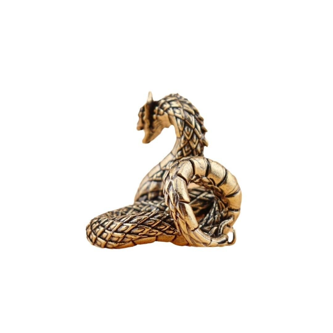 Huffa Brass Dragon Home Decoration Vintage Office Desktop Tea Pet Crafts Small Ornaments