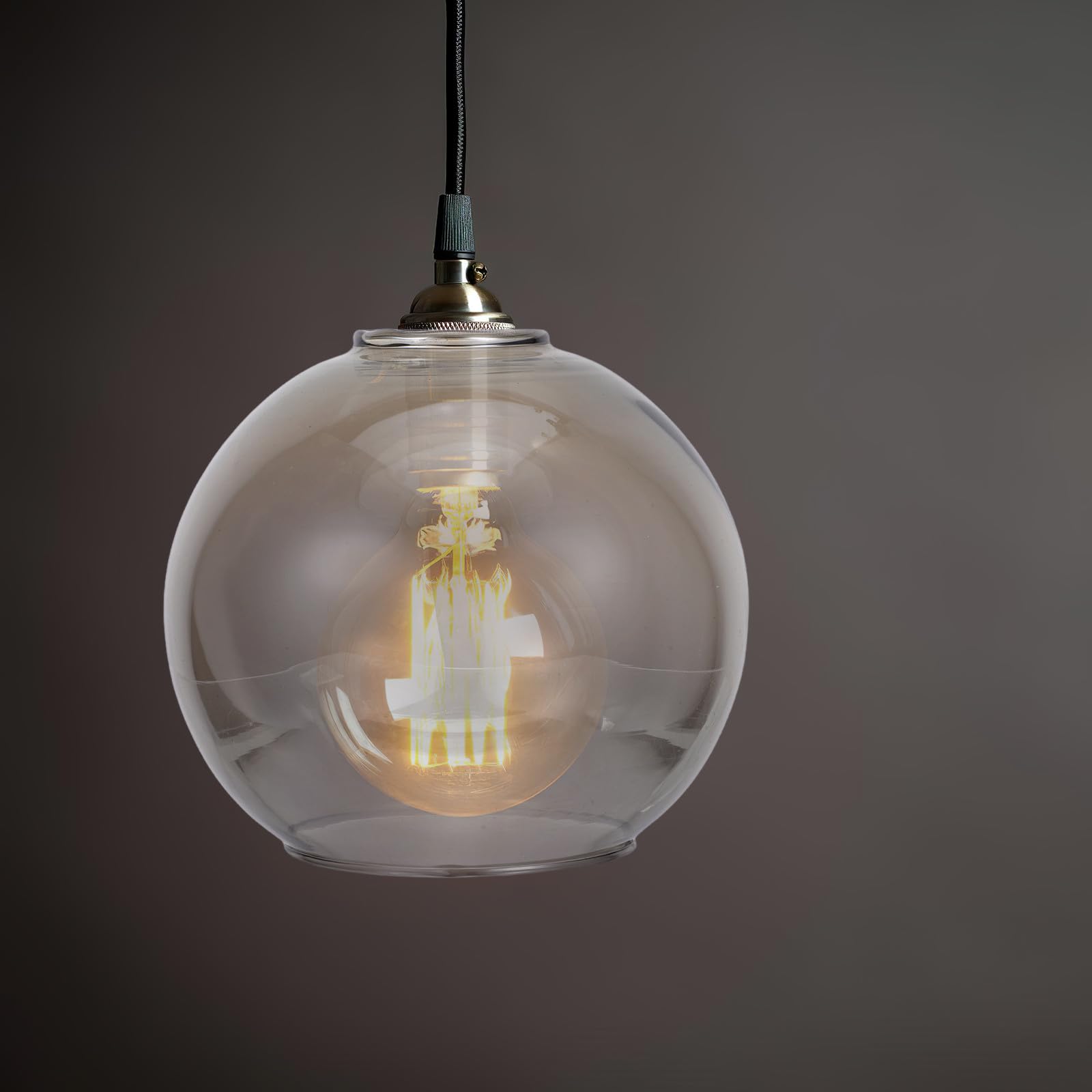 Zerodeko Pantalla Forma E27 en Lámpara de Bola de Vidrio | Acabado Liso, Alta Transmisión de Luz, Recambio para Apliques de Casa y Baño
