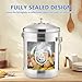 ENLOY Compost Bin for Kitchen Countertop, 1.3 Gallon Stainless Steel Indoor Compost Bucket for Kitchen Countertop Odorless Compost Pail for Kitchen Food Waste with Carrying Handle Easy to Clean