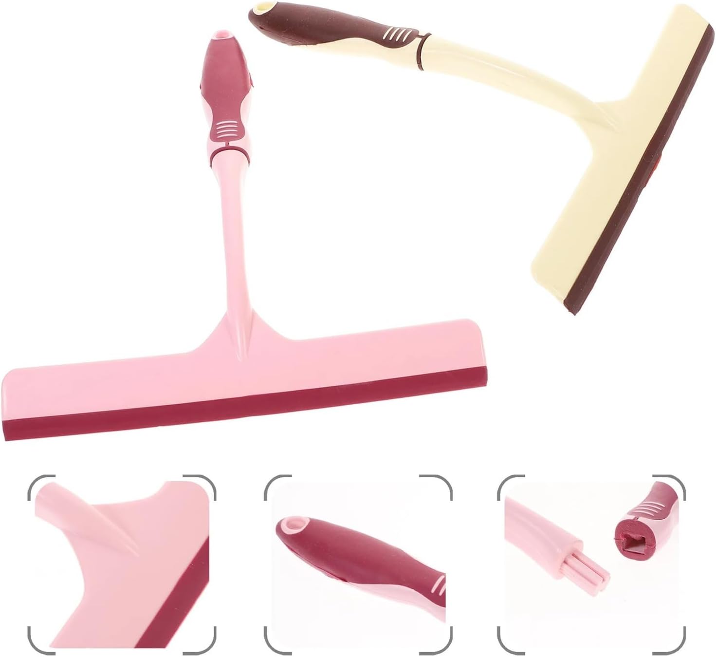 4Pcs Window Squeegee Handheld Glass Scraper Durable Soft Handle for Car Windshield Cleaning Wiper Tools