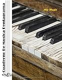  CUADERNO DE PENTAGRAMAS: cuaderno de musica pentagrama (A4) con 12 Pentagramas por página (MUSIC BOOK)