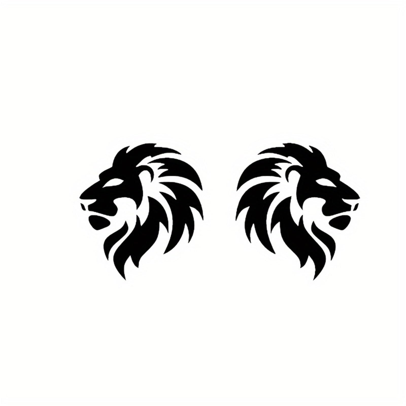 2pcs Reflective Lion Stickers, Self-Adhesive Durable Decals for Motorcycle Car Truck Laptop Vehicle Decoration