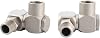 Feelers 1/4 NPT 360 Degree Swivel Universal Connector Pneumatic Air Tool Fitting Aluminum Air Hose Adapter (Pack of 2)