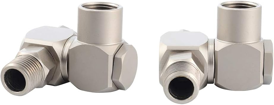 Feelers 1/4" NPT 360 Degree Swivel Universal Connector Pneumatic Air Tool Fitting Aluminum Air Hose Adapter Pack of 2