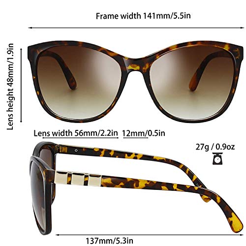 Image of The Fresh Women's Oversized Square Jackie O Cat Eye Hybrid Butterfly Fashion Sunglasses - Exquisite Packaging