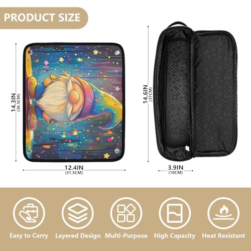 Estuche de viaje 2 en 1 para rizador con base resistente al calor y organizador para herramientas de cabello como planchas y secadora miniatura 4
