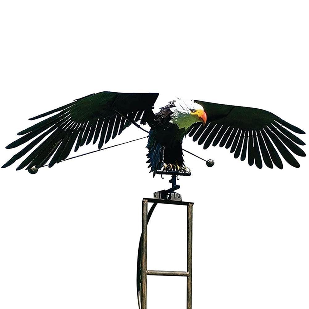 Fiorky Bird Statue Eagle Stakes Lawn Ornaments Wind Spinners Eagle Stakes Crafts Garden Art Decor for Outdoor Lawn Courtyard