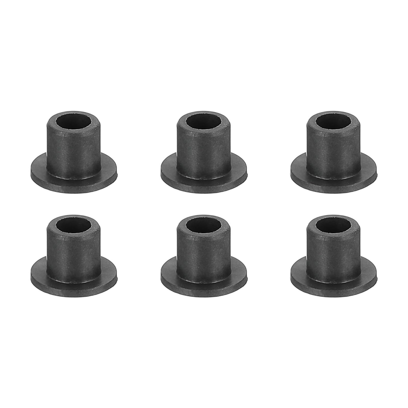 sourcing map Lot de 6 roulements à douille à bride, bague en plastique ID 3 mm x OD 4 mm x longueur 5 mm, bague POM, noir