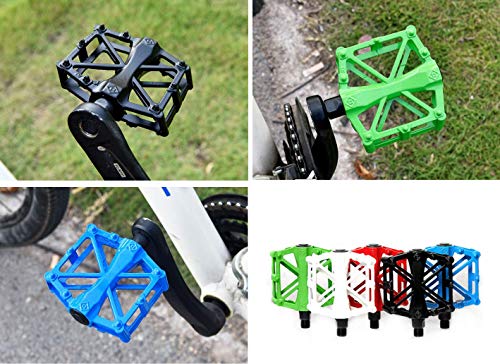Pedal para bicicleta Free-fly - Pedales de plataforma de aluminio con rodamiento y 16 pines antideslizantes - Pedales ligeros universales 9/16" para bicicleta de montaña BMX MTB carretera miniatura 4