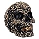 Nemesis Now Renaissance-Totenkopf, 19 cm, Harz, Schwarz & Gold, goldfarbenes Barockmuster, schwarzes Totenkopf-Ornament, gotisches Dekor, aus feinstem Kunstharz gegossen, fachmännisch handbemalt