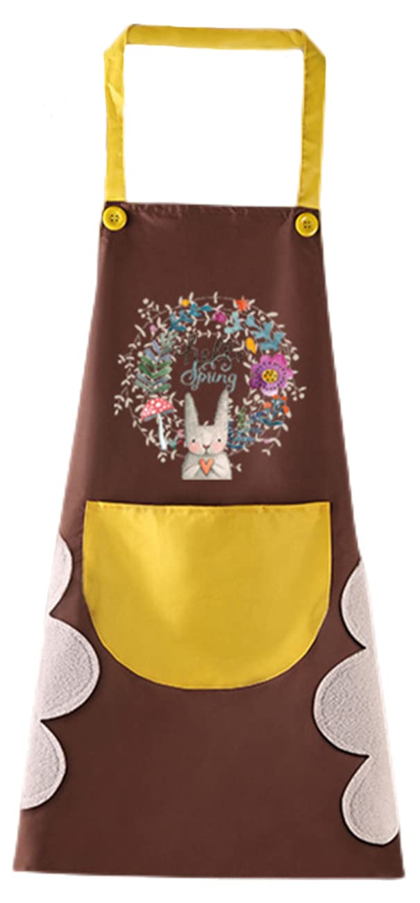 FAIRYGATE Chefs Kitchen Aprons for Women Adjustable Neck Bib Apron with Pocket Kitchen Cooking Aprons for Cooking Baking Gardening