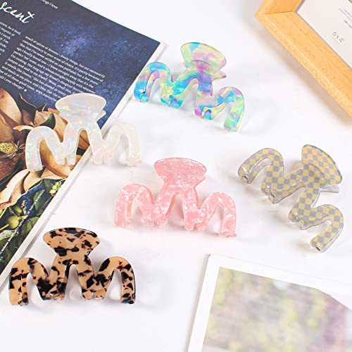 Jayongnee Clip 5Pcs Hair Claw Clips For Women Thick Hair , Large Claw Clip For Women Thin Hair (Multi-Colored10) #TOP2