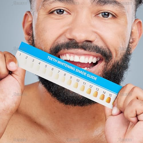 Image of AUEAR, 20 Pack Teeth Shade Guide Whitening Chart Tooth Color Cards White