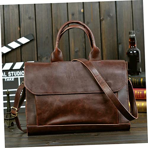MUSISALY 1 Peça Bolsa Masculina Bolsa Transversal De Couro Bolsa De Computador Para Homem Maleta De
