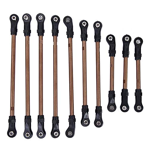 Drfeify 10Pcs Link Rod, Stainless Steel Link Rod Rc Link Rod Compatible With 324Mm Trx4 Wheelbase #TOP5
