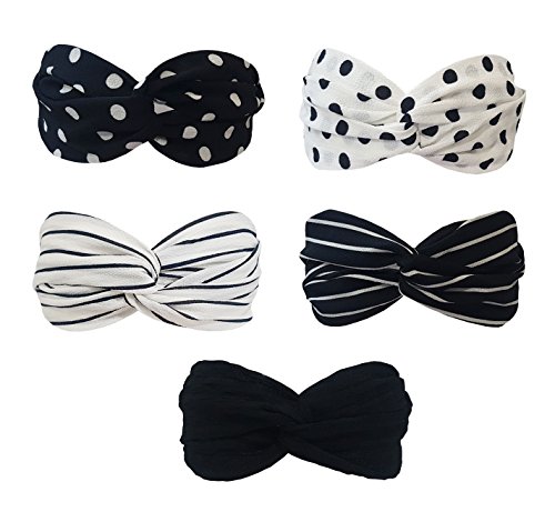 5 Pack Headbands Headwrap Hair Band Hair Care Elastics Hair Accessories For Women Girl (F71)