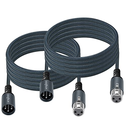 Twozoh Cable Audio XLR Macho a Hembra 2 Pack 2M, Trenzado balanceado 3 pines XLR Cable de Micrófono (Profesional/Hifi) Cover