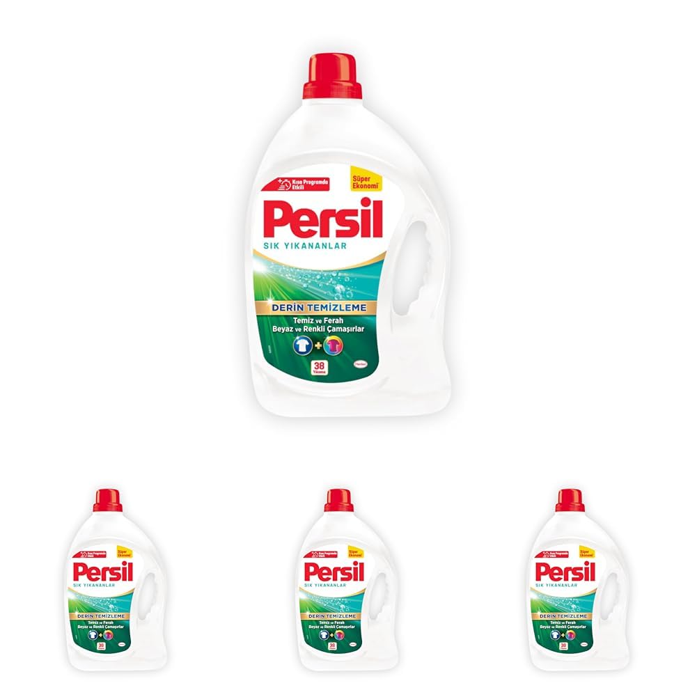 Persil Jel Sık Yıkananlar Çamaşır Deterjanı 2,47 Litre 38 Yıkama, Sık Yıkananlar 38 Yıkama (4 paketi)