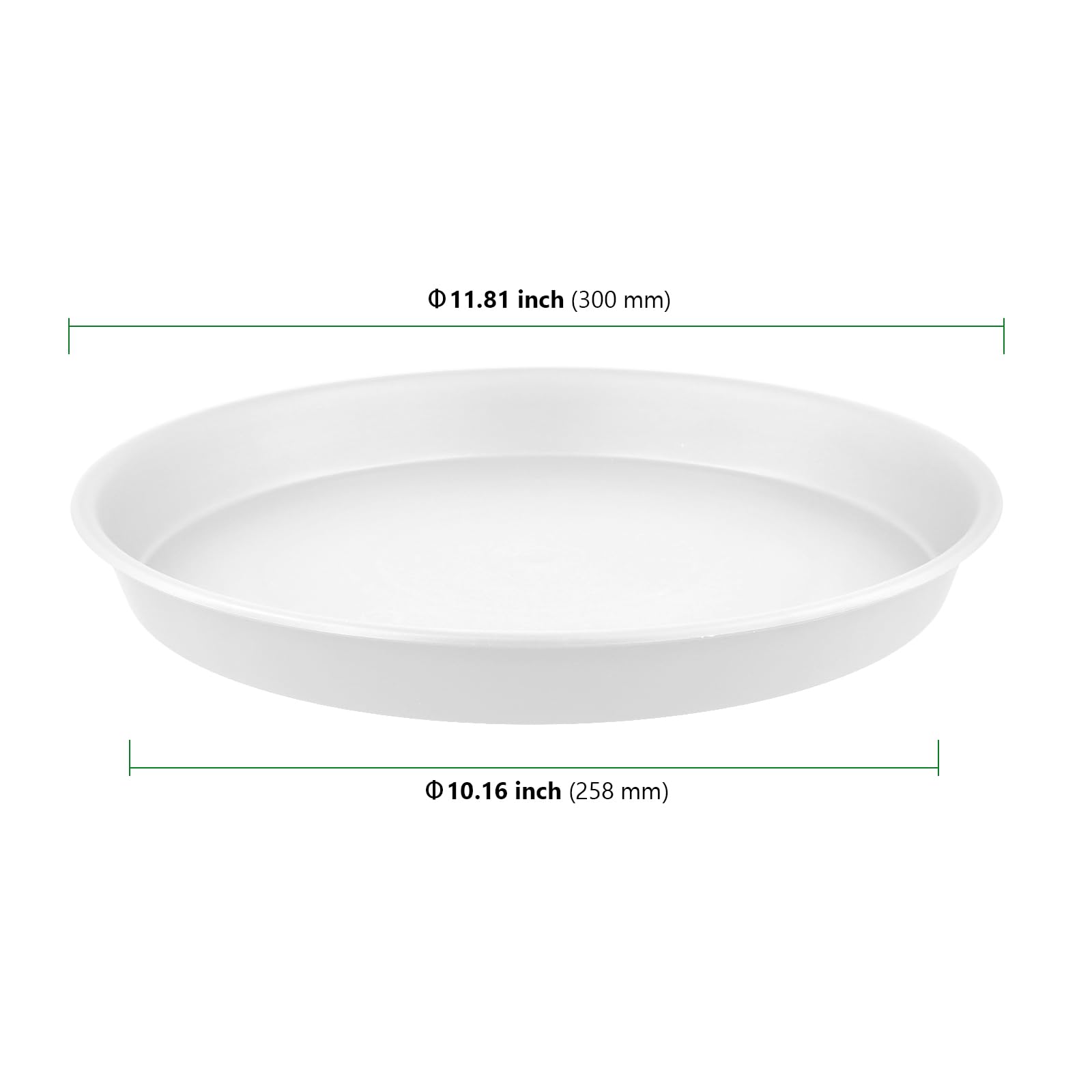 Lot de 20 soucoupes rondes en plastique pour pot de fleurs, 30 cm, pour l'intérieur et l'extérieur, le jardin