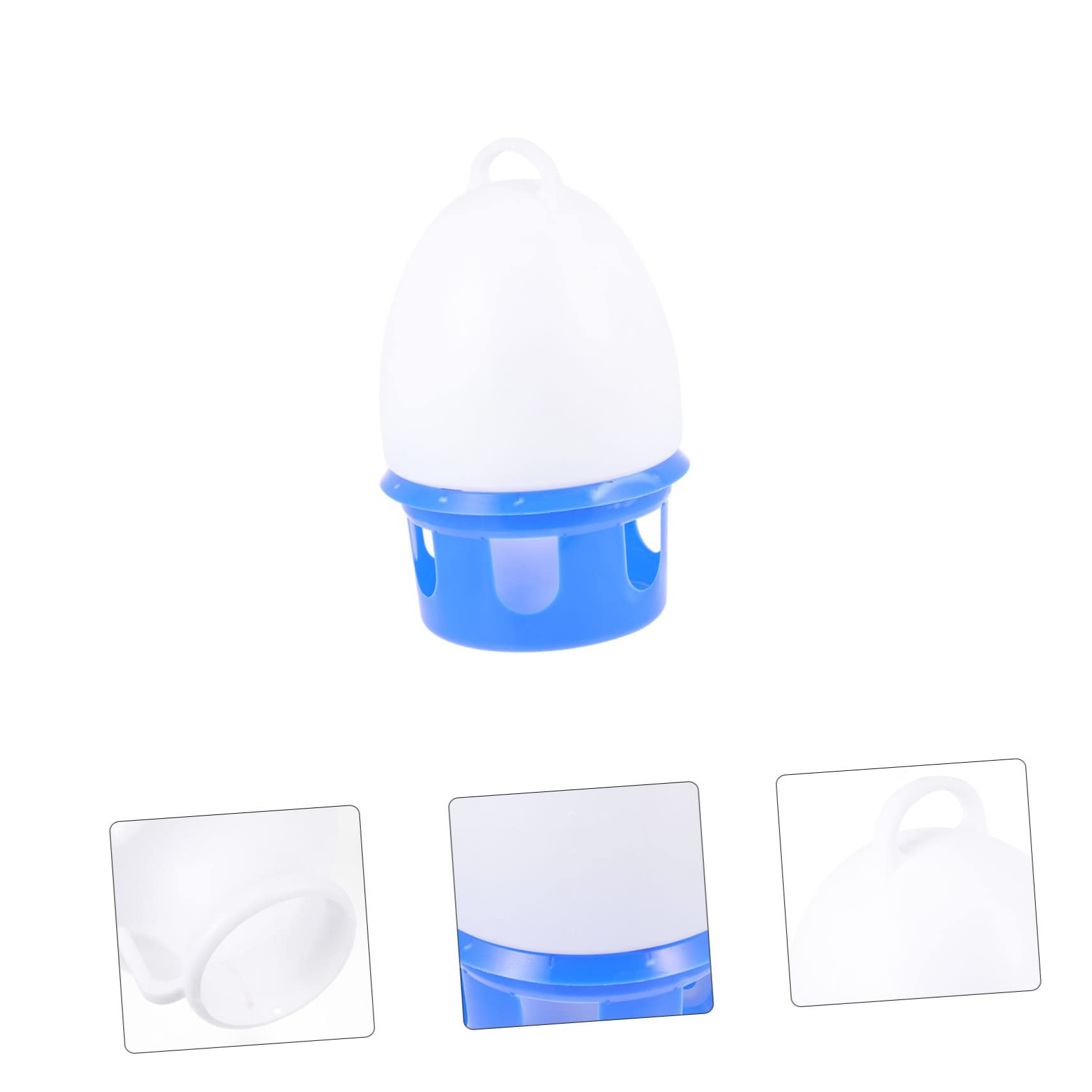 Abreuvoir pour Pigeons en PVC Bleu, Bouteille Ronde 1 Pièce