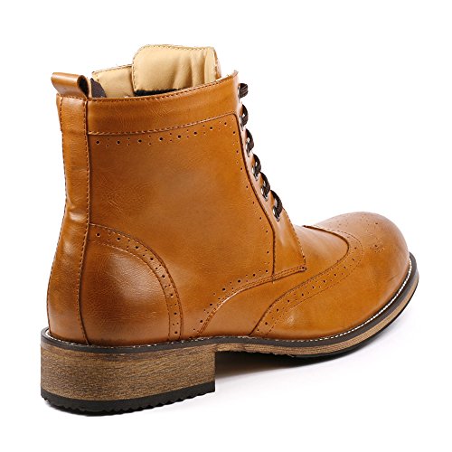 Metrocharm MC002 Men's Lace Up Wing Tip Formal Dress Casual Fashion Boots3