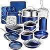 Granitestone Blue 20 Piece Pots and Pans...
