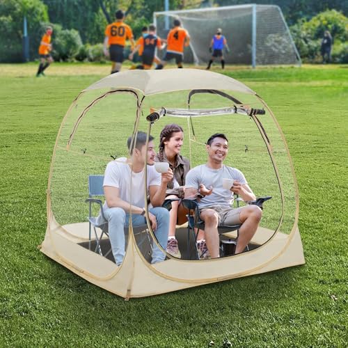 Bubble Sports Tent 1-4 Person Lightweight and Portable All Weather Shelter with Removable Waterproof Floor for Watching Sports, Fishing, Relaxing and Camping