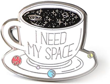 I Need My Space Coffee Enamel Pin Cup With The Solar System Backpack