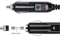 Vista 1 de Encendedor de cigarrillos de coche de 12V-24V 4FT Enchufe macho a DC 0.217 in x 0.083 in Conector, cargador de coche Cable de alimentación