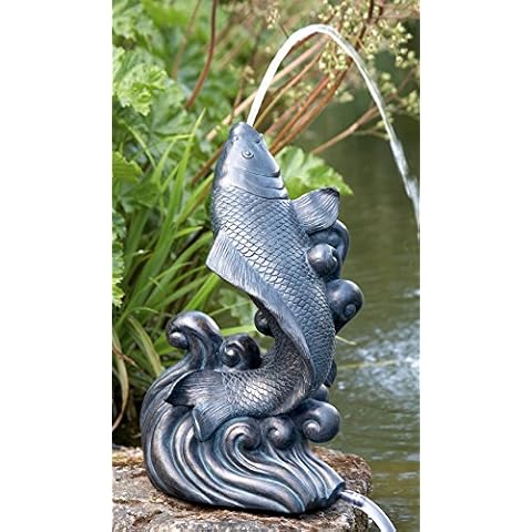 Bradshaws Dancing Koi Water Feature - Verdigris Cover