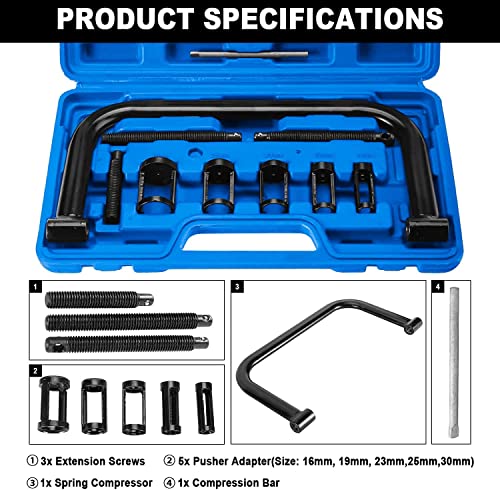 BTSHUB 10pcs Valve Spring Compressor Engine Vehicle Compression Clamp Tool for Motorcycle, ATV, Car - Thumbnail 2