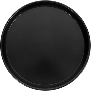 STOBAZA 12.6 Inch Non-Stick Round Oven Pizza Crisper Pan Versatile Baking Tray for Heating Freezing Frying and Food Preservation