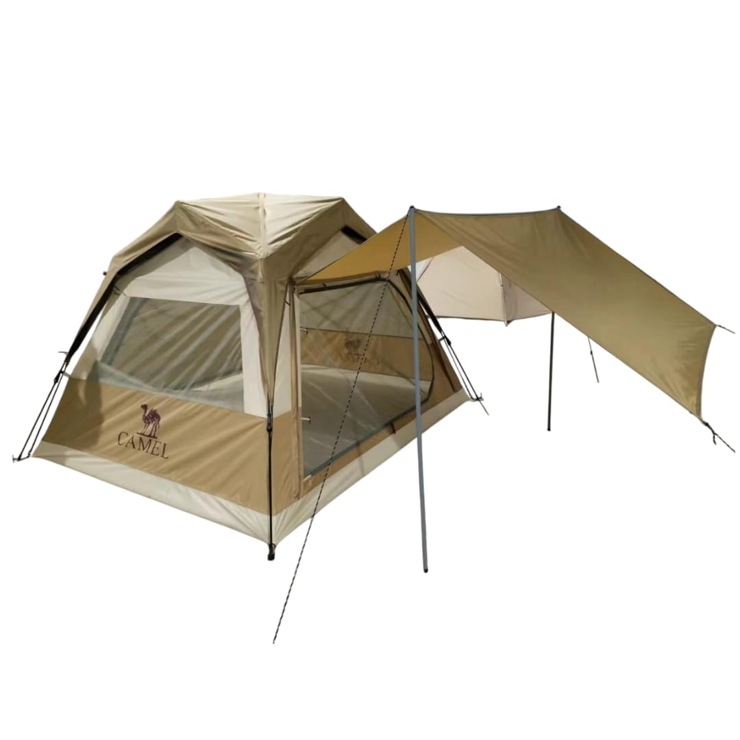 【新品タグ付】Liten Warm Tent Shirt Jacket Camel ZP-02 Xiao-Yao 2–3 Person Dome Tent with Awning – Waterproof