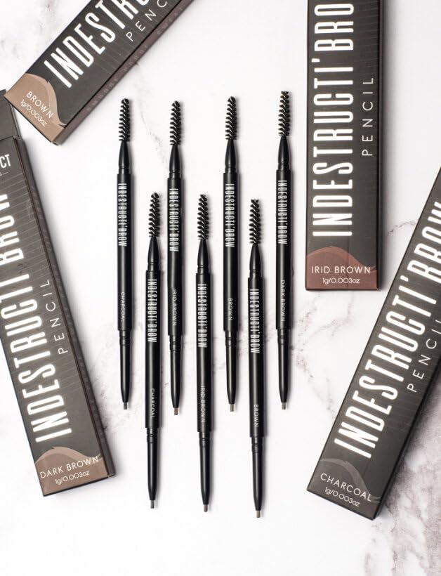 BPerfect IndestructiBrow Pencil - Retractable Ultra-Fine Brow Pencil with Spoolie - Shade: Irid Brown - 1g - Image 4