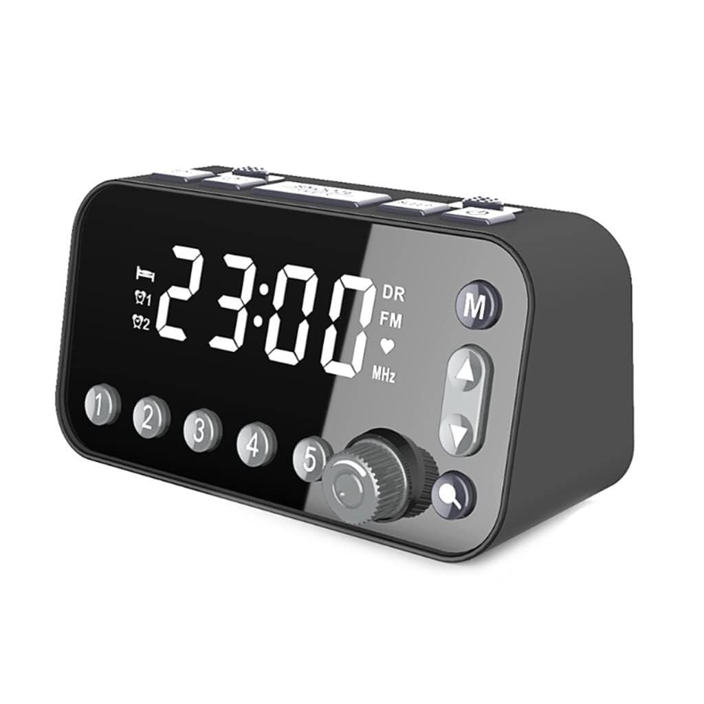 Digital Alarm Clock with Dual USB Ports LED Display FM Radio Dual Alarm Noiseless Design Memory Function Retro