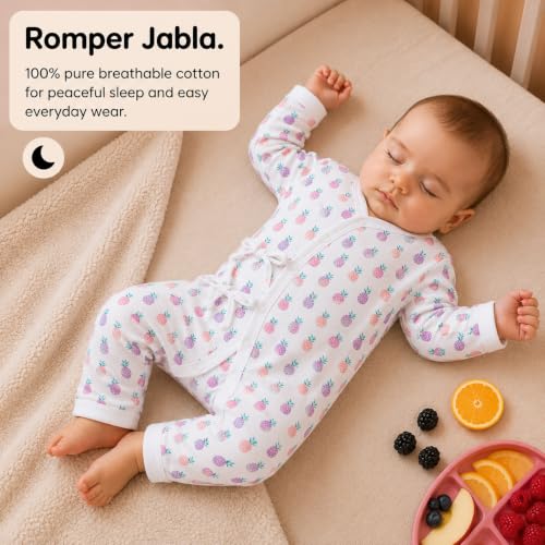 Image of The Mom Store Baby Romper Jabla Style Combo For Boys And Girls | Cotton | Soft Infant Bodysuit | Trendy Stylish Sleepwear For Newborn Baby | Printed | Unisex Comfortable Everyday Baby Wear