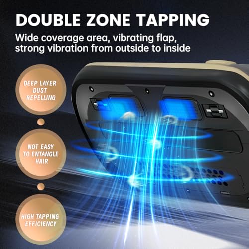 Image of PATO Mattress Vacuum Cleaner, Wireless Handheld Bed Vacuum Cleaner with UV-C Light, HEPA Filter and Ultrasonic Vibration, 12KPa, Suitable for Beds, Sofas, Car Seats, Carpets (Golden)