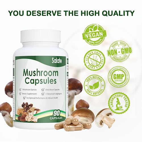 Salate Lion's Mane Supplement Organic Mushroom Extract for Memory and Focus - Image 6