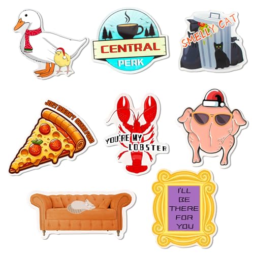 Imanes acrílicos decorativos Friends para nevera, pack 8