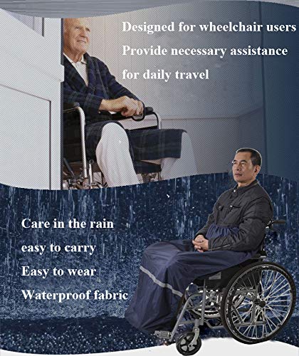 Xwsm Wheelchair Blanket For Adults, Waterproof Pouches Winter Protection Cape Polyester Cover For Elderly Seniors - Universal Size #TOP1