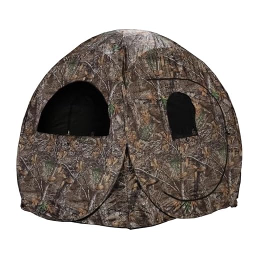 Rhino Blinds R75-RTE 2 Person Hunting Ground Blind, Realtree Edge