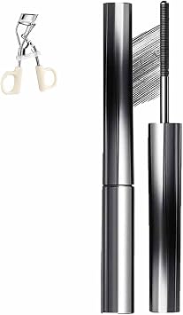 Lashique Metal Wand Mascara, 3D Curling Eyelash Iron Mascaras, Long Last Waterproof, Long-Lasting and Smudge-Free Black